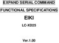 Icon of LC-XD25 RS-232 Extended Serial Commands